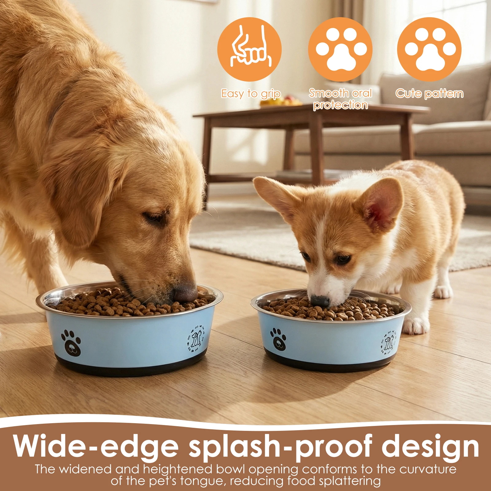 2 Pack Stainless Steel Dog Fee - Pet Supplies Dog Food 评论和价格
