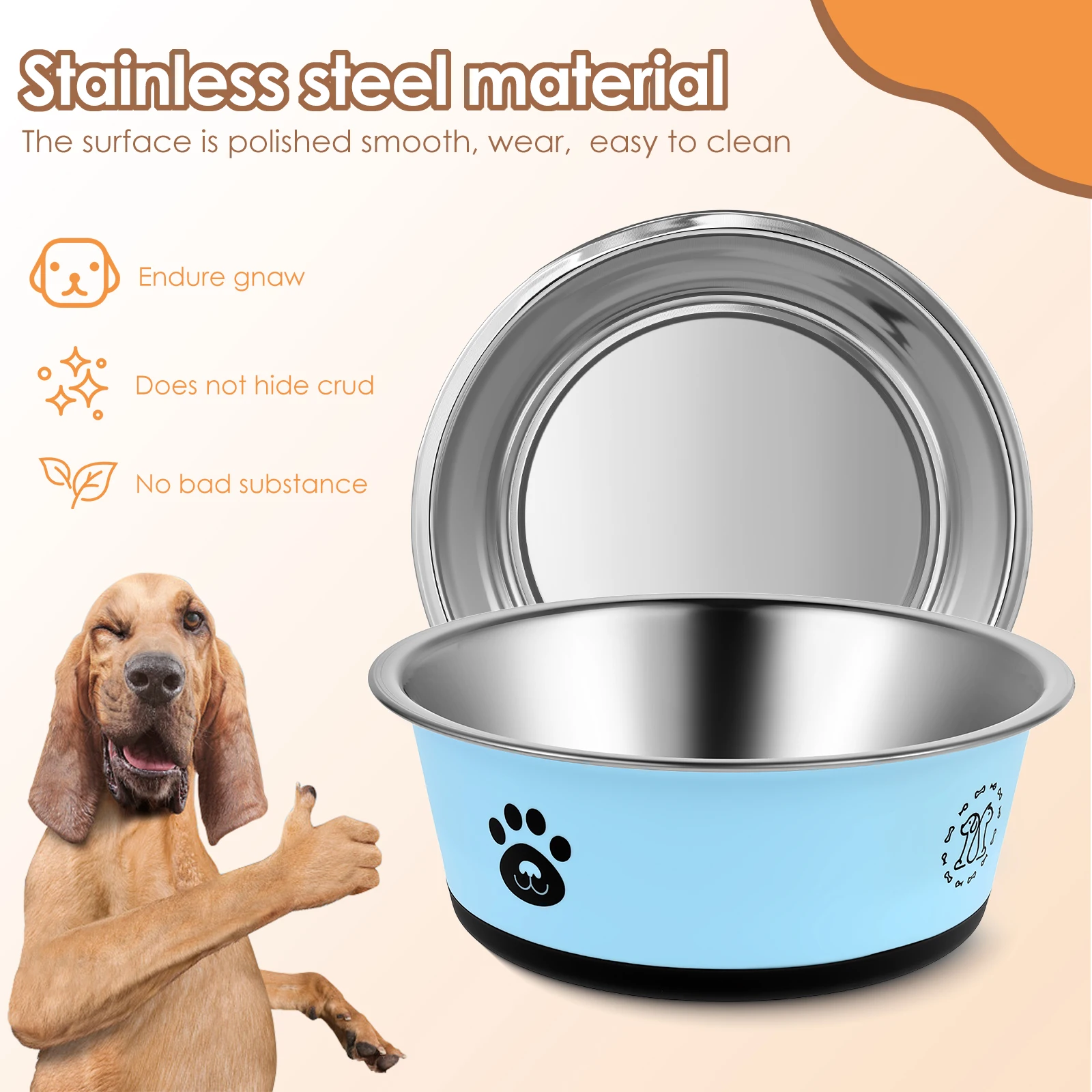 2 Pack Stainless Steel Dog Fee - Pet Supplies Dog Food 评论和价格