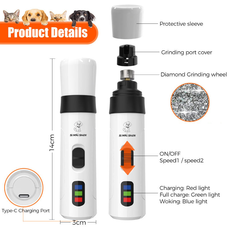 Electric Pet Nail Grinder 2 Sp - Pet Supplies Nail Trim 评论和价格