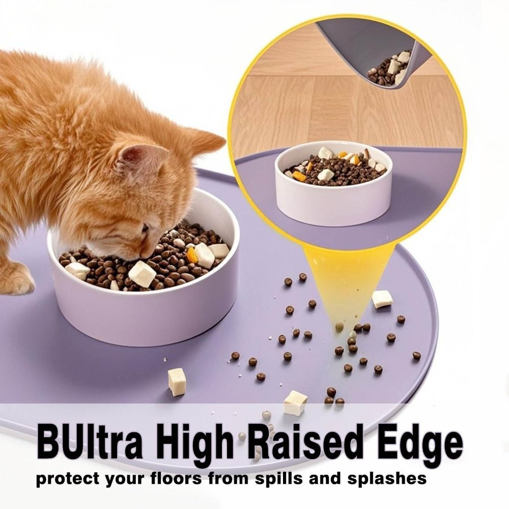 Durable Silicone Pet Food Mat  - Pet Supplies Dog Food 评论和价格